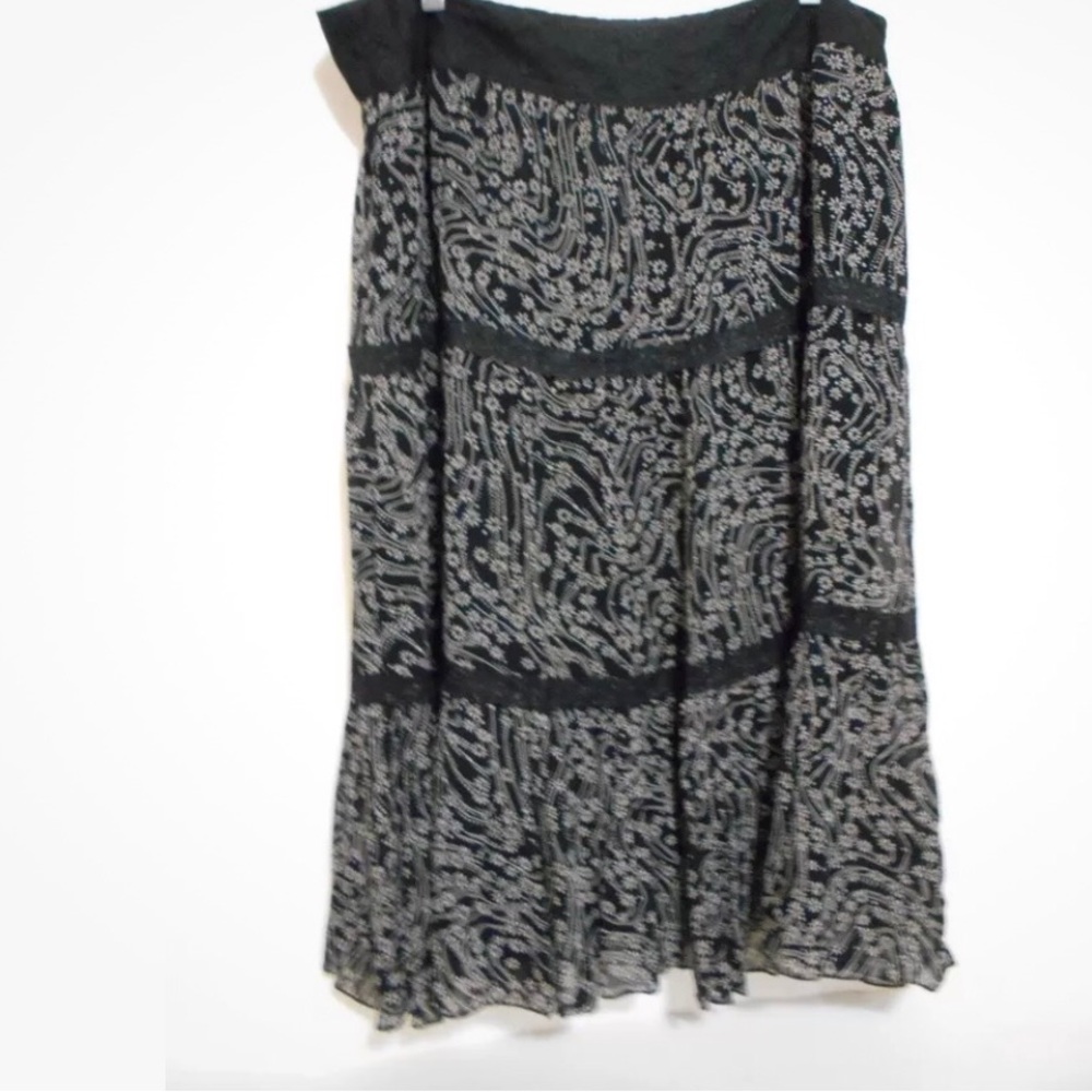 Skirt Style & Co Black /White 4 Petite